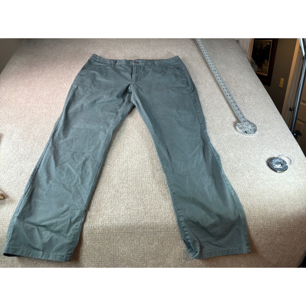 Bonobos Slim Fit Chinos Mens 36x32 Sage Green Slate Gray Stretch Pants